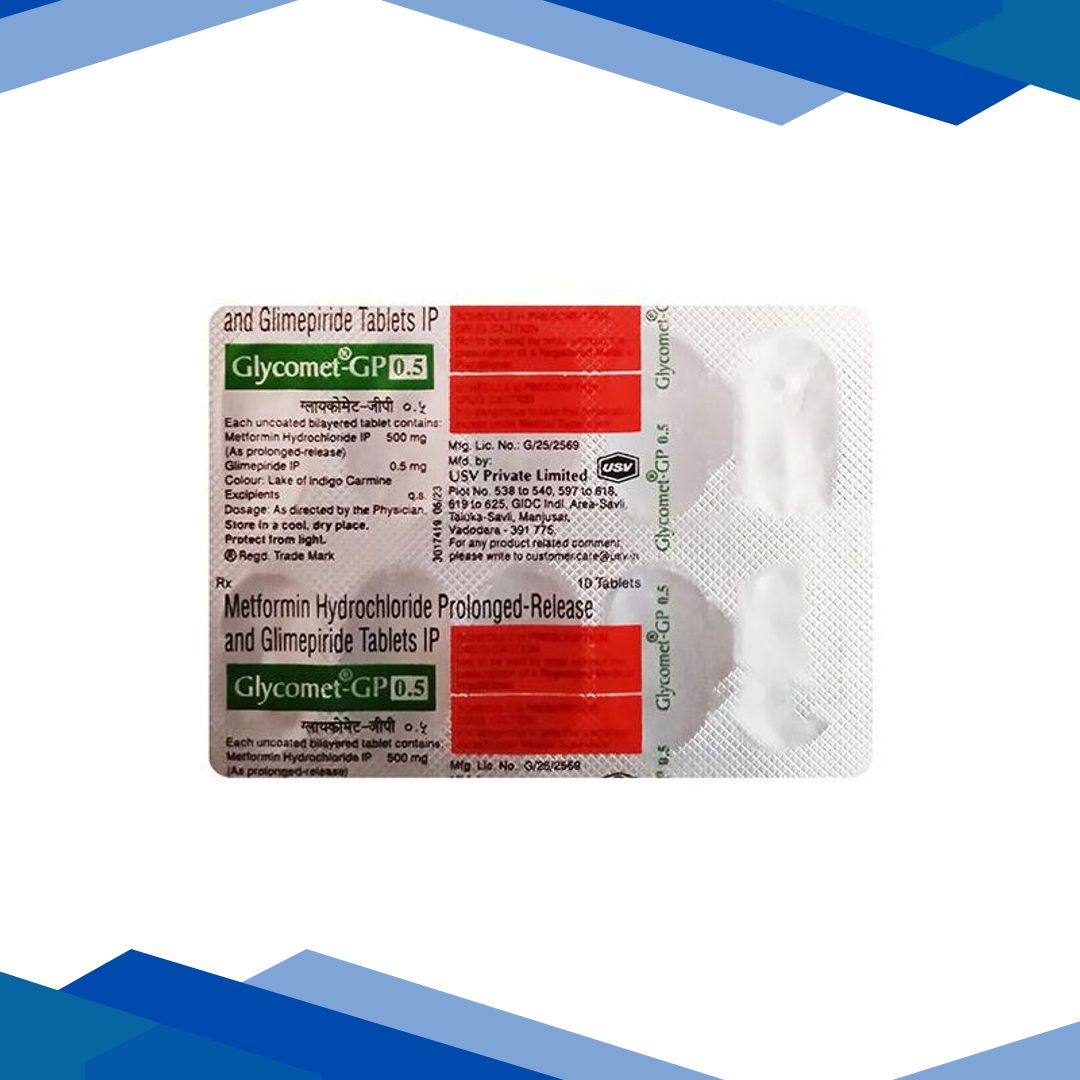 Glycomet GP 0.5mg Tablet 10’S