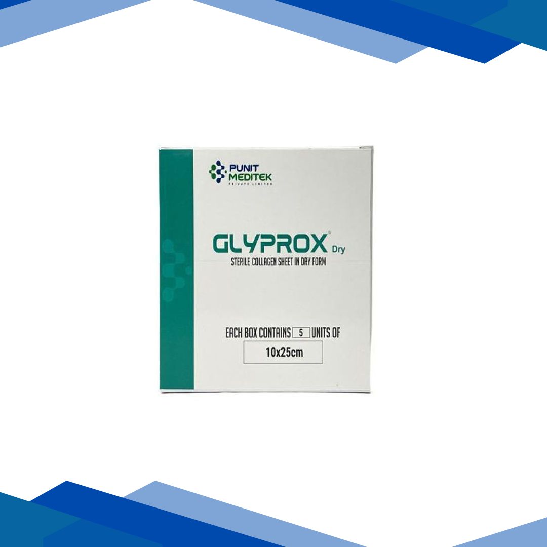 Glyprox Sterile Collagen Sheet in Dry Form (Pack of 10 x 25 cm 5’s)