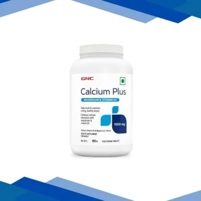 GNC Calcium Plus 1000 with Magnesium Vitamin D3 Vegetarian Tablets 180’s