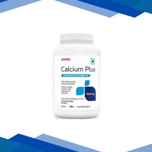 GNC Calcium Plus 1000 with Magnesium Vitamin D3 Vegetarian Tablets 180’s
