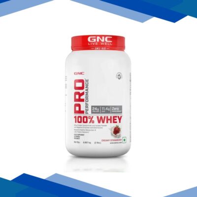 GNC Pro Performance 100% Whey Protein Powder – Creamy Strawberry 907gm