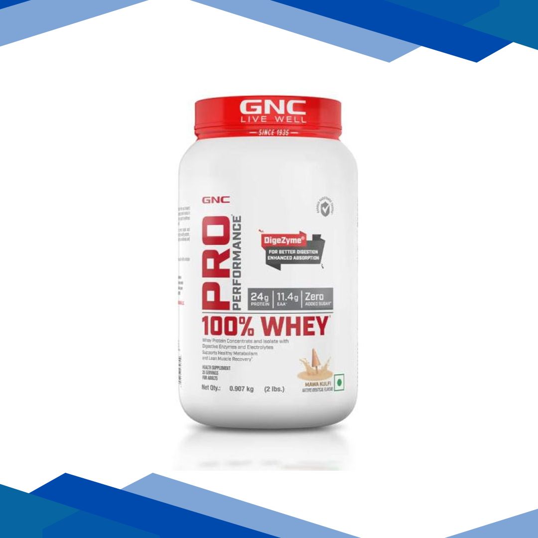 GNC Pro Performance 100% Whey Protein Powder – Mawa Kulfi 0.907 kg