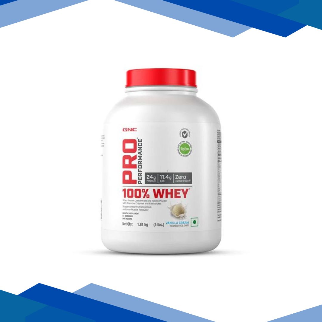 GNC Pro Performance 100% Whey Protein Powder – Vanilla Cream 1.81 kg