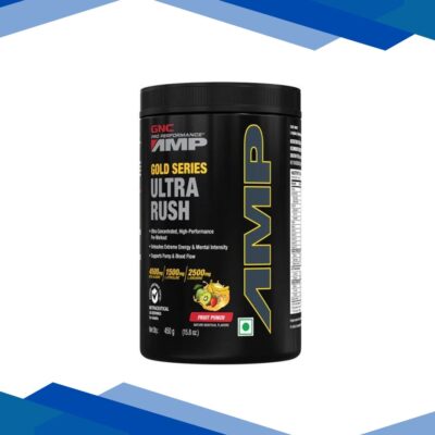 GNC Pro Performance AMP Gold Series Ultra Rush Powder – Fruit Punch 450 gm