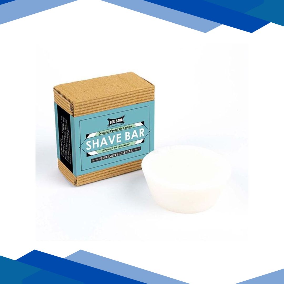 Goli Soda Natural Probiotic Unisex Shave Bar – Peppermint & Lavender 90 gm