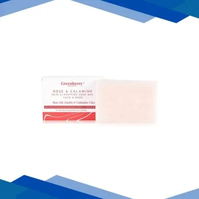 Greenberry Organics Skin Clarifying Soap Bar – Rose And Calamine 100 gm