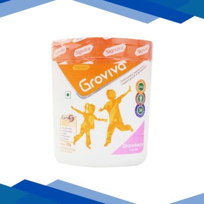 Groviva Age 2+ Child Nutrition Supplement Powder Jar – Strawberry Flavour 200 g
