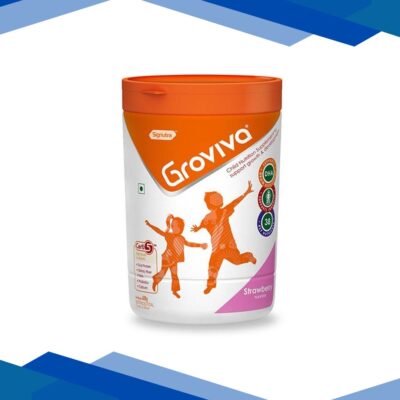 Groviva Age 2+ Child Nutrition Supplement Powder Jar – Strawberry Flavour 400 g