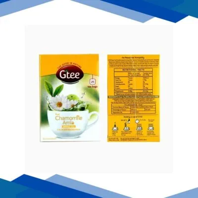 GTEE Green Tea Bags – Chamomile Flower & Amla 25’s