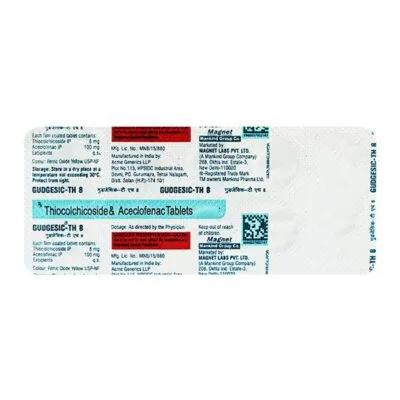 Gudgesic TH 8mg Tablet 10’S