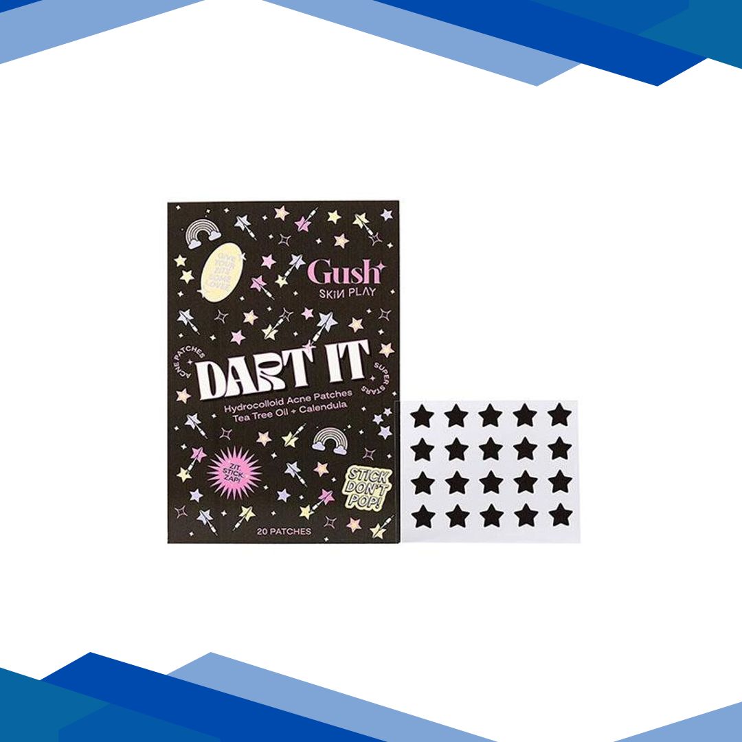 Gush Beauty Dart It Hydrocolloid Pimple Patches For Healing Acne, Zits And Blemishes – Black Star 1’s