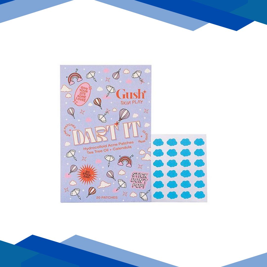 Gush Beauty Dart It Hydrocolloid Pimple Patches For Healing Acne, Zits And Blemishes – Blue Clouds 1’s