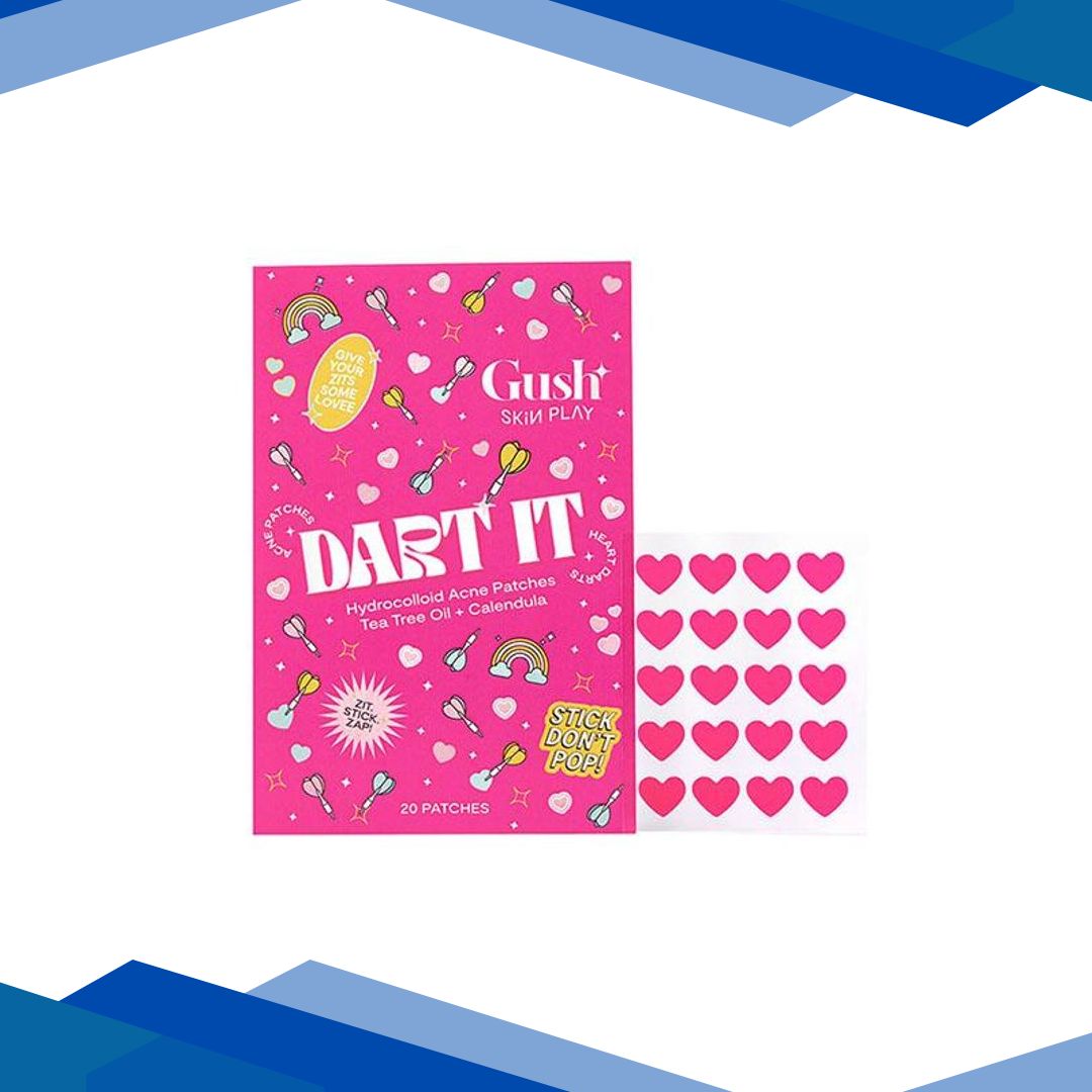 Gush Beauty Dart It Hydrocolloid Pimple Patches For Healing Acne, Zits And Blemishes – Heart 1’s