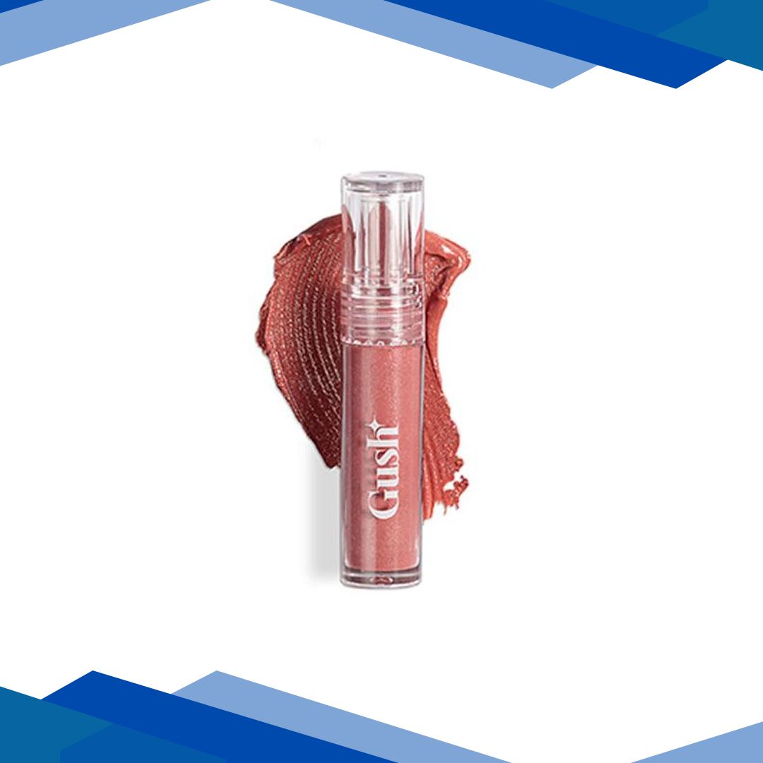 Gush Beauty Glaze Lip Oil Gloss High Shine and Hydrating Nude Gloss – Sheer Sparkle 2.8 ml