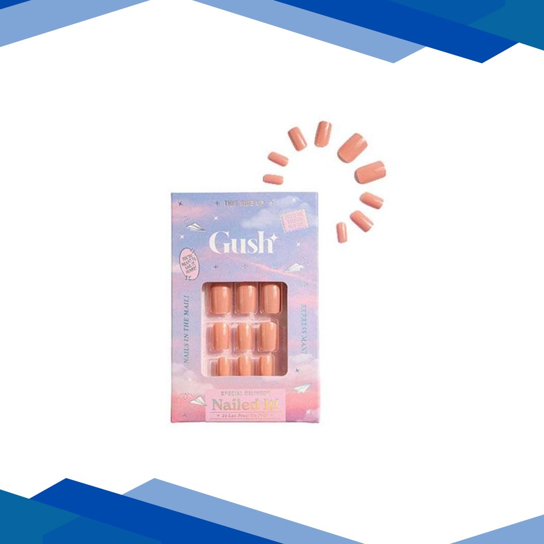 Gush Beauty Nailed It Reusable Luxury Press On Nails With Application Kit Natural Nude – Medium Almond 1’s