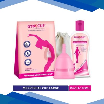 GynoCup Reusable Menstrual Cup – Large + Natural Menstrual Cup Wash Liquid 100 ml