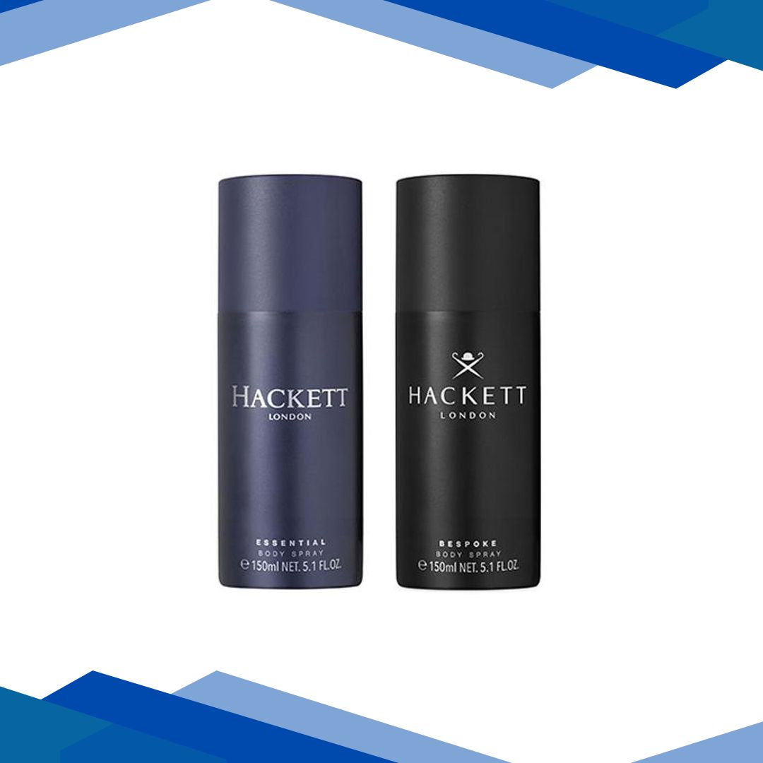 Hackett Essential Body Spray 150ml + Bespoke Body Spray 150ml 2’s