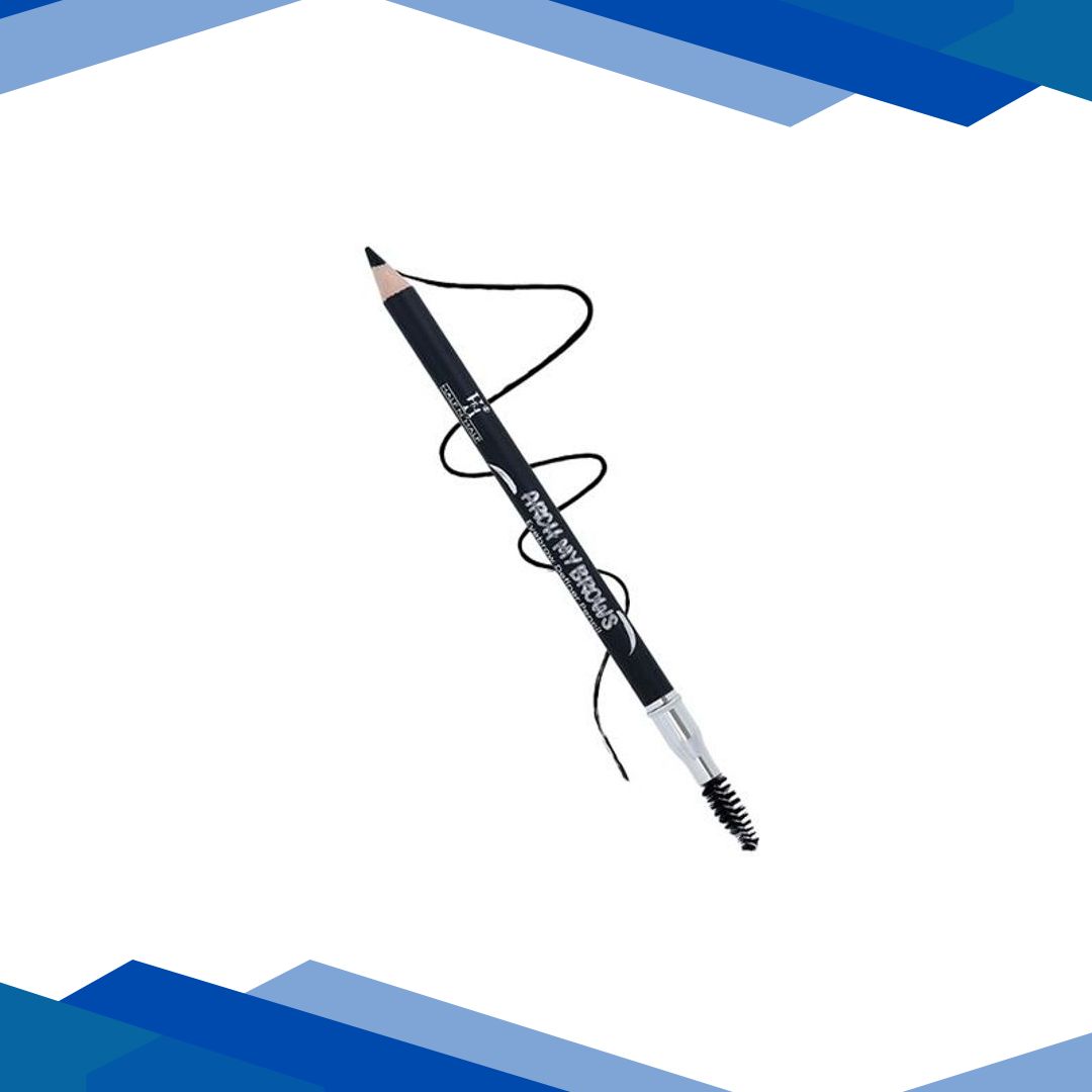 Half N Half Arch My Brows Long Lasting Automatic Eyebrow Pencil & Brush, Ebony-01 2 g