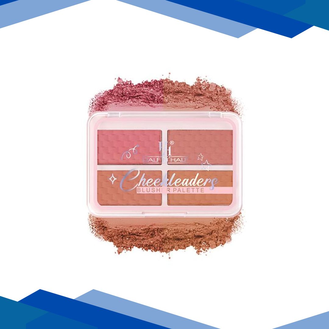 Half N Half Cheekleaders Blusher Palette for a Natural Flawless Look, Happiness-02 13.8 g