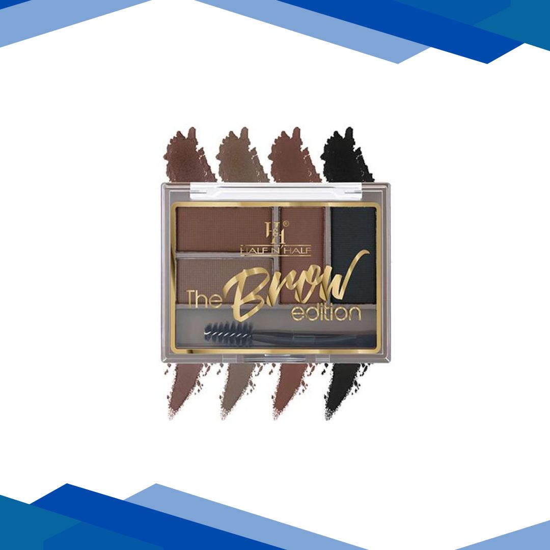 Half N Half The Brow Addition Eyebrow Enhancer Palette with Sleek Spoolie Brush, Classic Arch-04 8 g