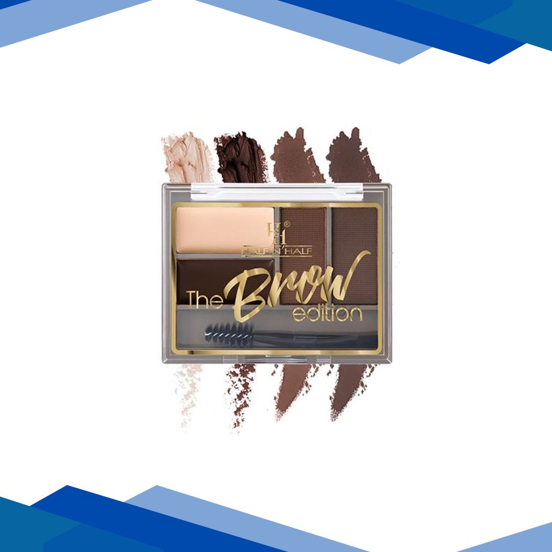 Half N Half The Brow Addition Eyebrow Enhancer Palette with Sleek Spoolie Brush, Natural Arch-03 8 g