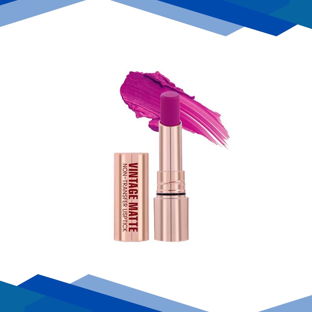 Half N Half Vintage Matte Non-Transfer Lipstick , Plum Passion-08 3.8 g
