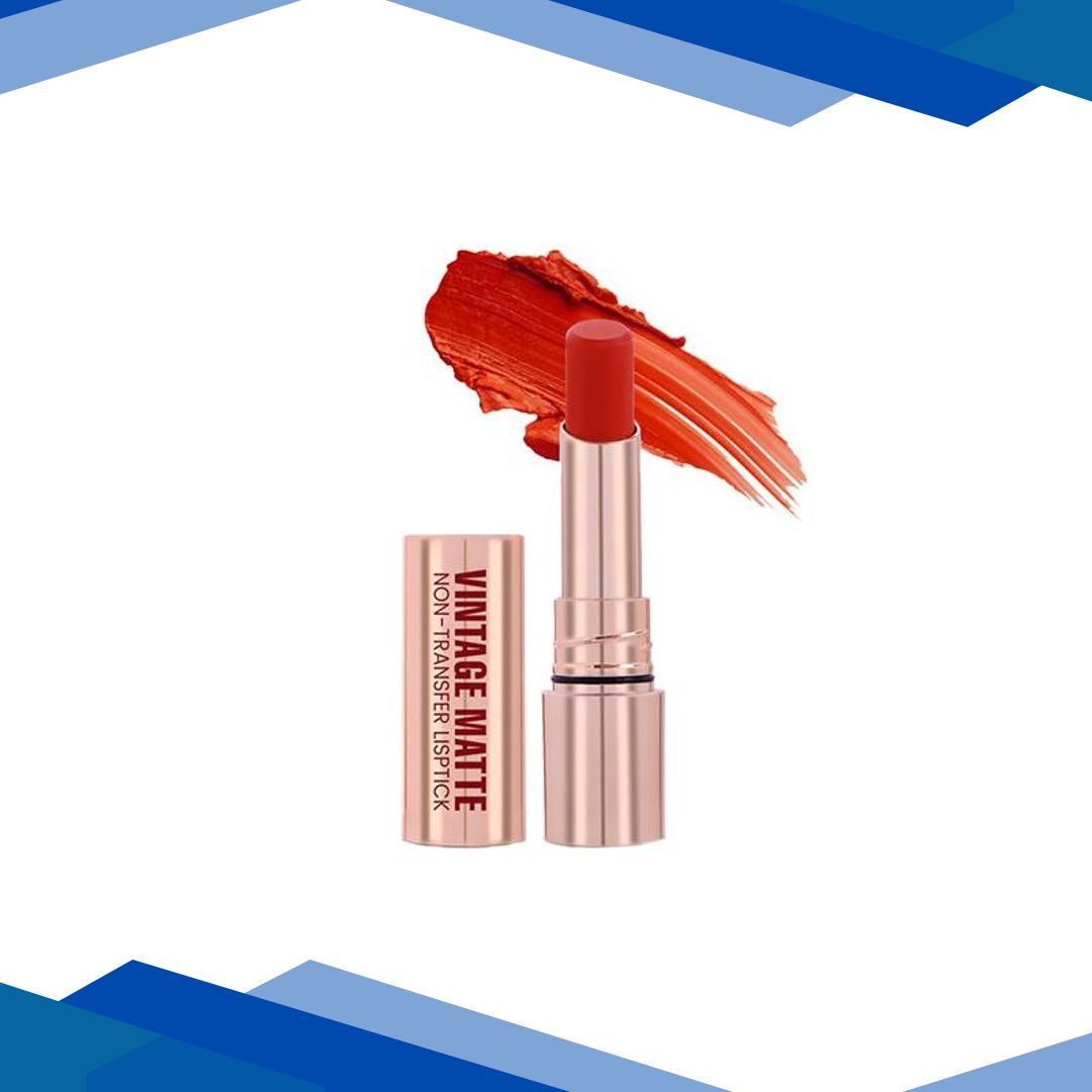 Half N Half Vintage Matte Non-Transfer Lipstick , Red Love-01 3.8 g