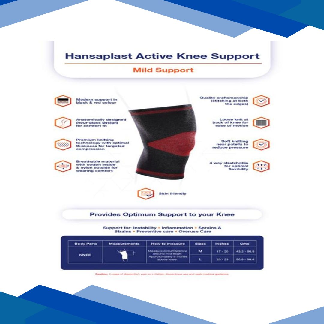 Hansaplast Active Knee Support (L) 1’s