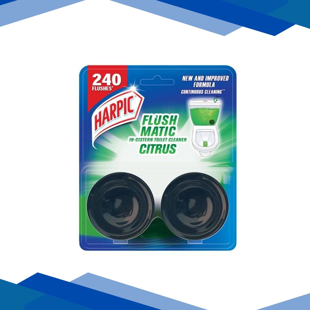 Harpic Flushmatic In-Cistern Toilet Cleaner Blocks – Citrus 100 gm