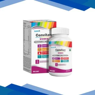 Healthvit Cenvitan Women Multivitamin & Multimineral for Energy, Metabolism, Immunity and Healthy Appearance – Tablets 60’s