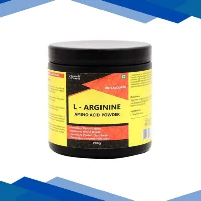 Healthvit Fitness L-Arginine Amino Acid Powder Muscle Building and Endurance 200 gm