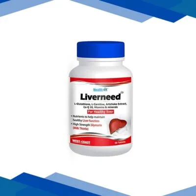 Healthvit Liverneed L-Glutathione, L-Carnitine, Co-Q 10, Vitamins & minerals- tablets 60’s