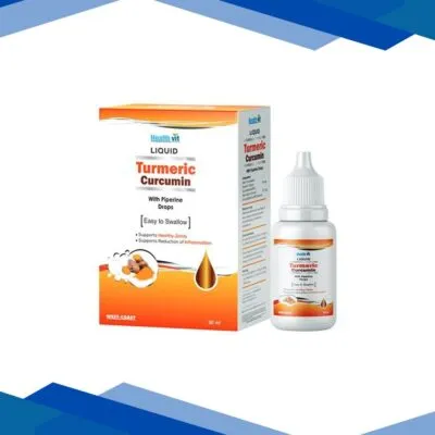 Healthvit Turmeric Extract 40mg Curcumin (Curcuminoids 95% ) With Piperine Liquid Drops 30 ml