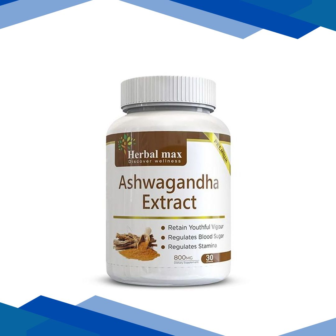 Herbal Max Ashwagandha Extract Dietary Supplement 800 mg Capsule 30’s