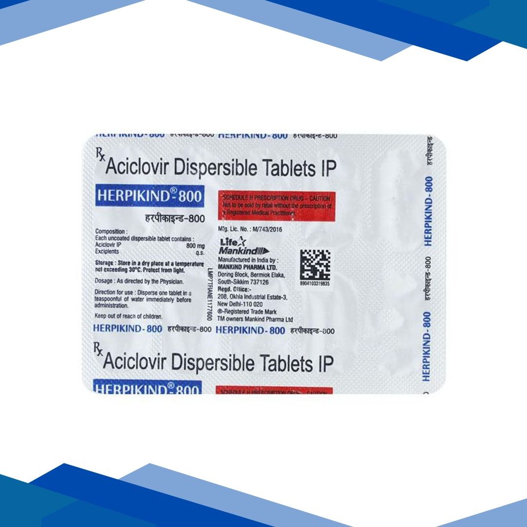 Herpikind 800mg Tablet 10’S