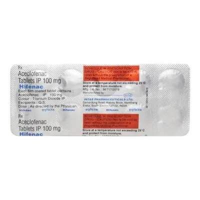Hifenac 100mg Tablet 10’S