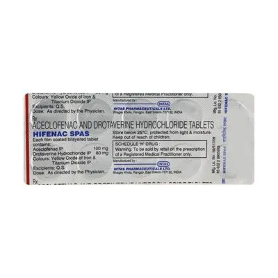 Hifenac Spas Tablet 10’S