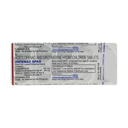 Hifenac Spas Tablet 10’S