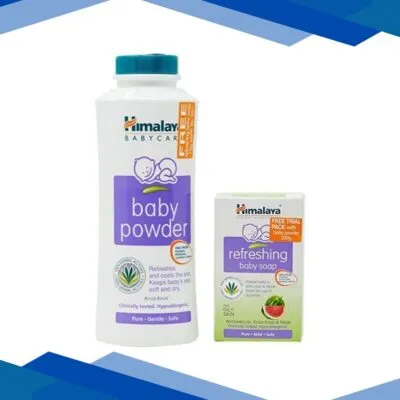 Himalaya Baby Powder 200 gm + Free Refreshing Baby Soap 75 gm