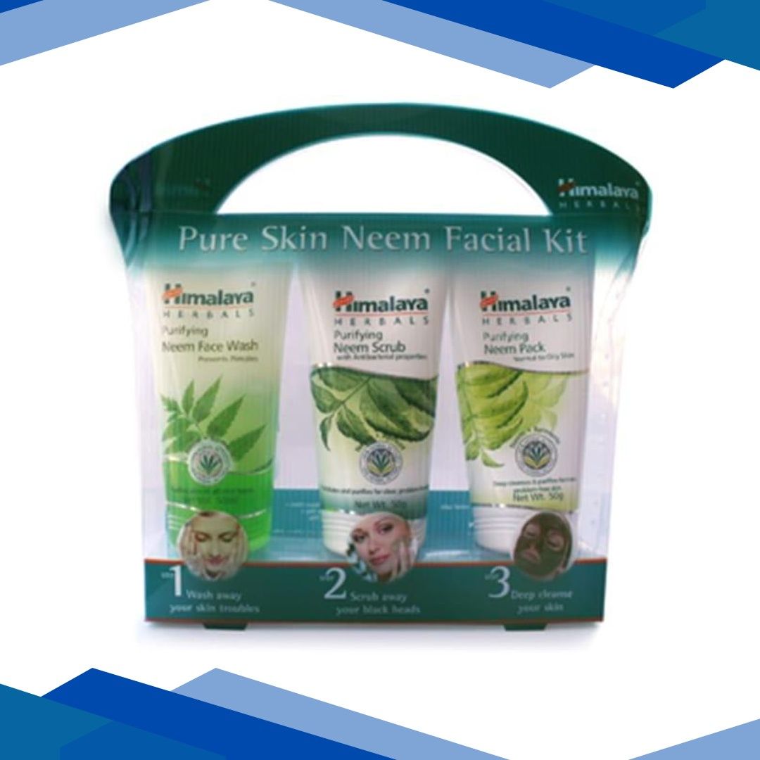 Himalaya Pure Skin Neem Facial Kit Wash away, Scrub away& deep cleanse 150ml