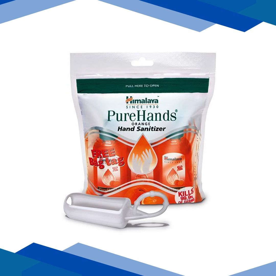 Himalaya PureHands Hand Sanitizer – Orange (Pack Of 3 x 30 ml)