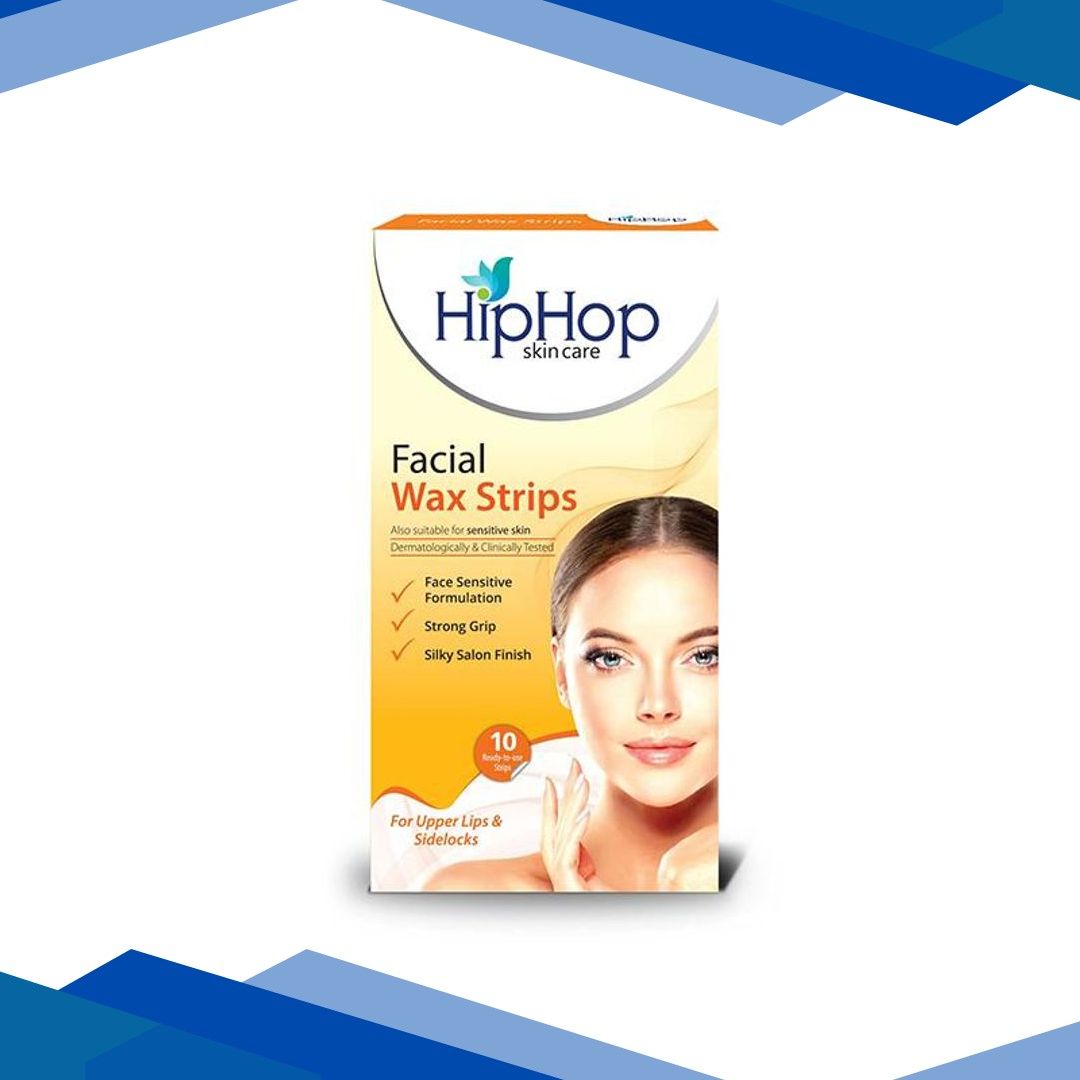 HipHop Facial Wax Strips with Argan Oil – Upper Lip & Sidelocks Strips 10’s