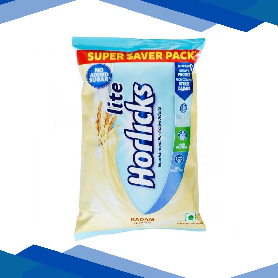 Horlicks Lite No Added Sugar Powder – Badam (Pouch) 400 gm