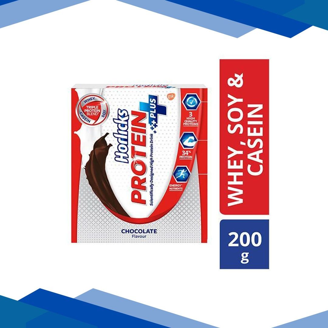 Horlicks Protein Plus powder – Chocolate Flavour 200 gm (Refill pack)