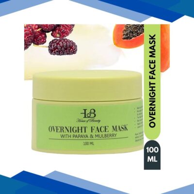 House of Beauty Overnight Face Mask-Pigmented Skin & Discoloration with Papaya Enzymes 100ml