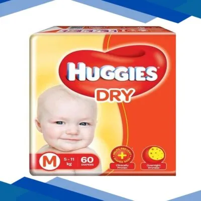 Huggies Dry Diapers (M) 60’s