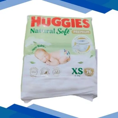 Huggies Natural Soft Premium Baby Diaper Pant (XS) 76’s