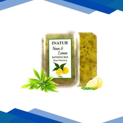 Inatur Deep Cleansing Bathing Bar – Neem & Lemon 100 gm