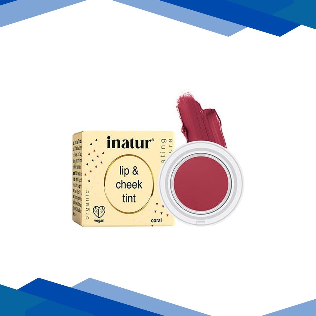 Inatur Lip and Cheek Tint – Coral 4 gm