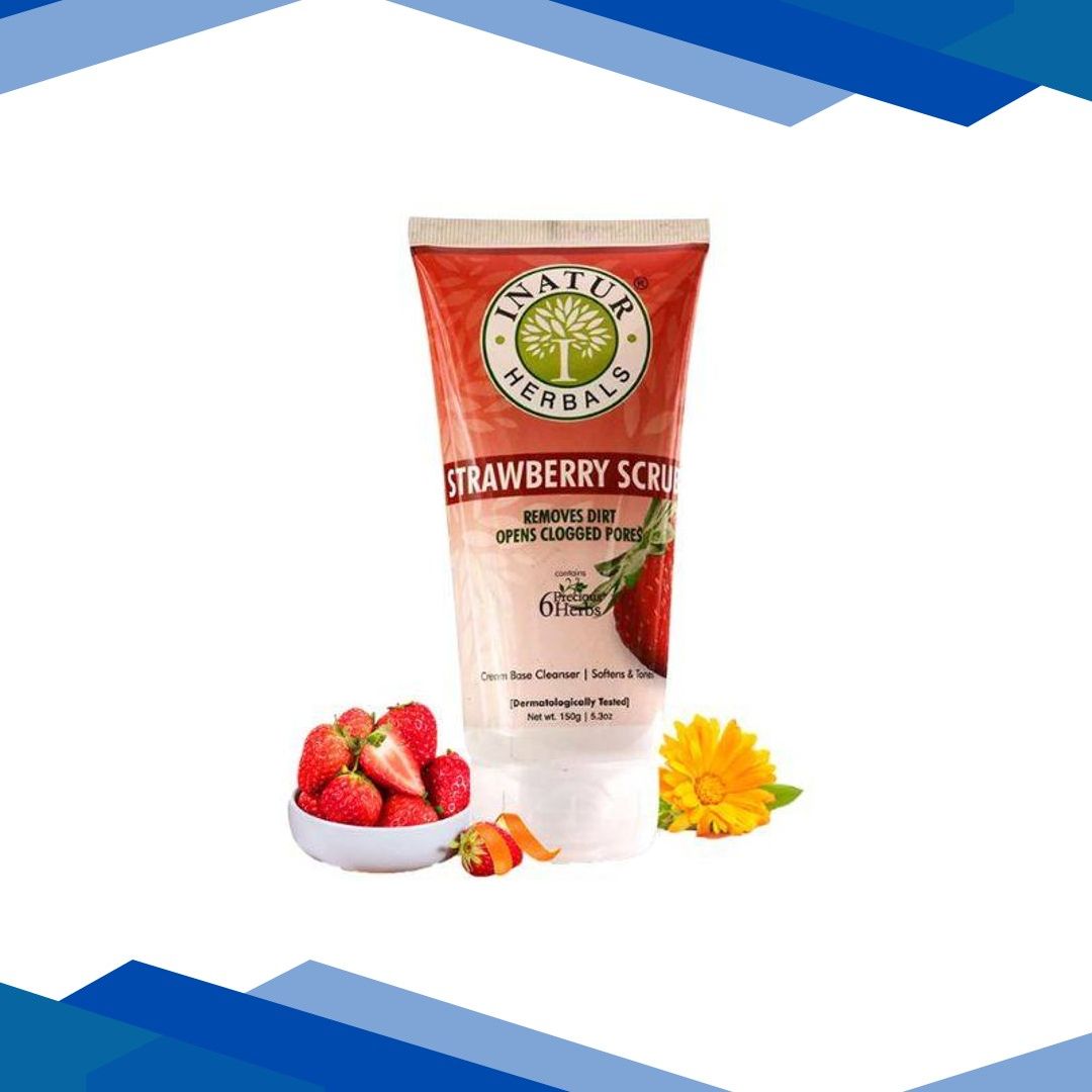 Inatur Strawberry Scrub 150 gm
